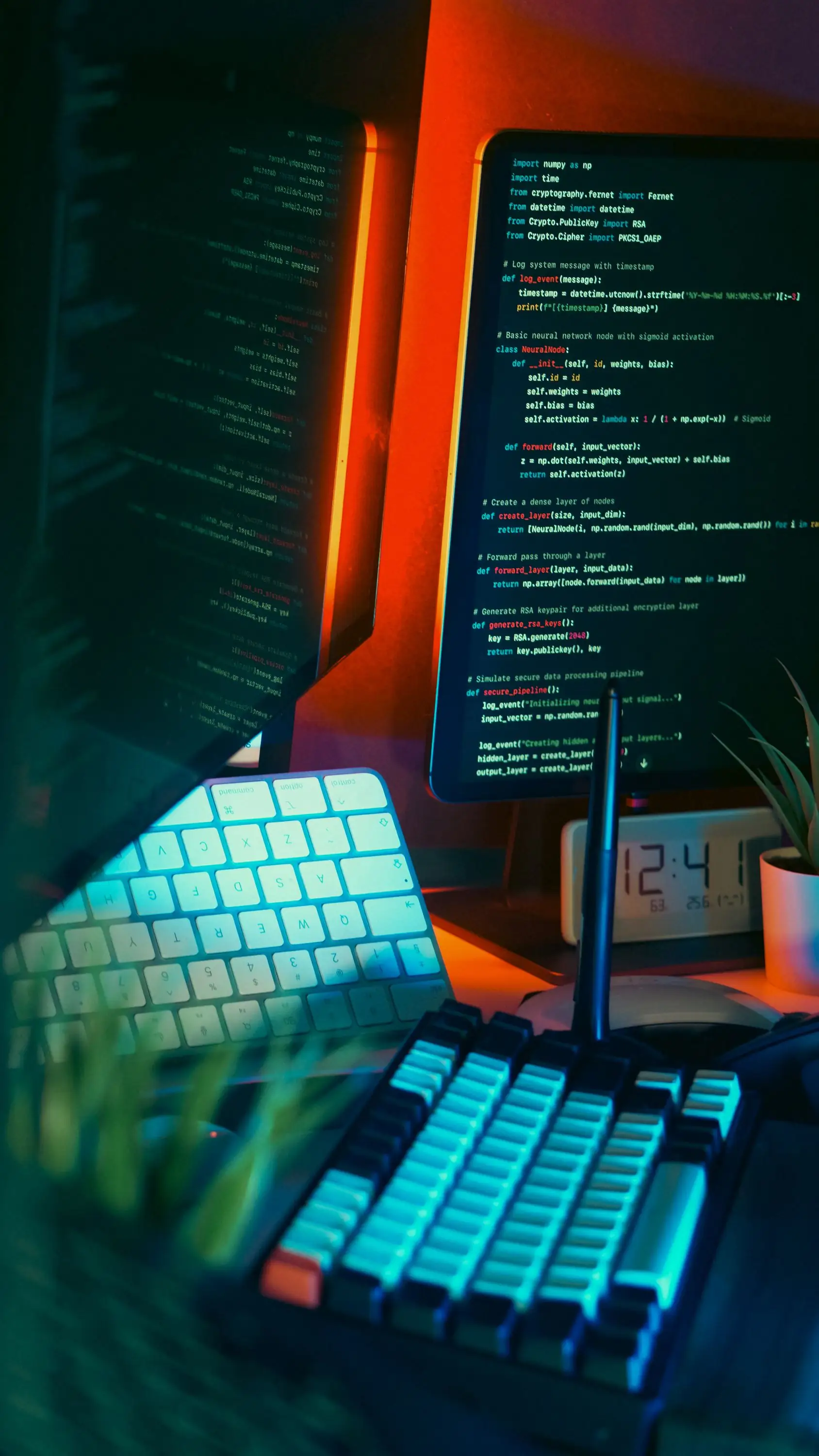Internal system dashboard in use on a desk